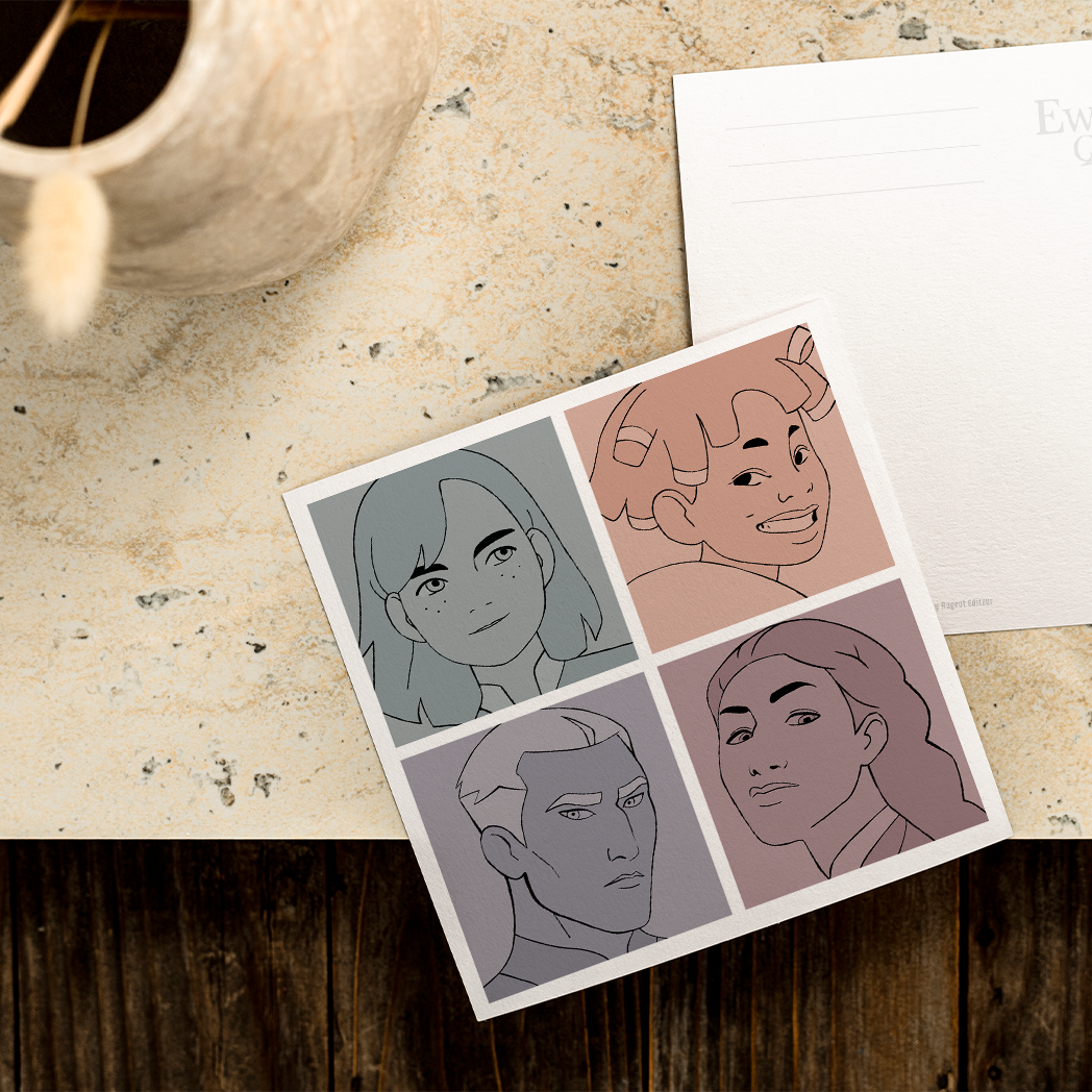 Carte Postale 4 portraits