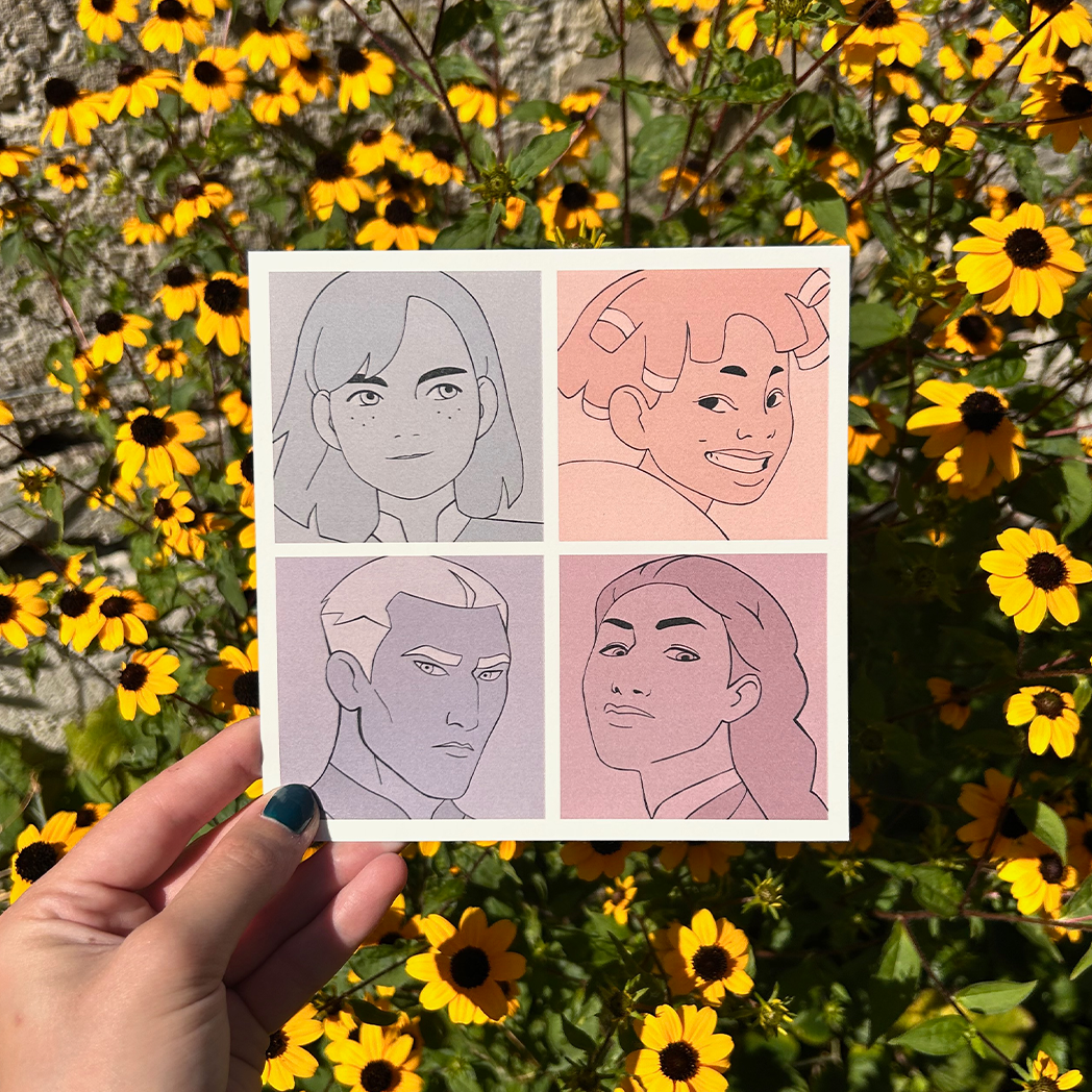 Carte Postale 4 portraits