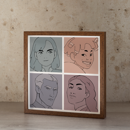 Affiche 4 Portraits La Quête d'Ewilan - Ewilan Salim Ellana Edwin - Andarta Pictures